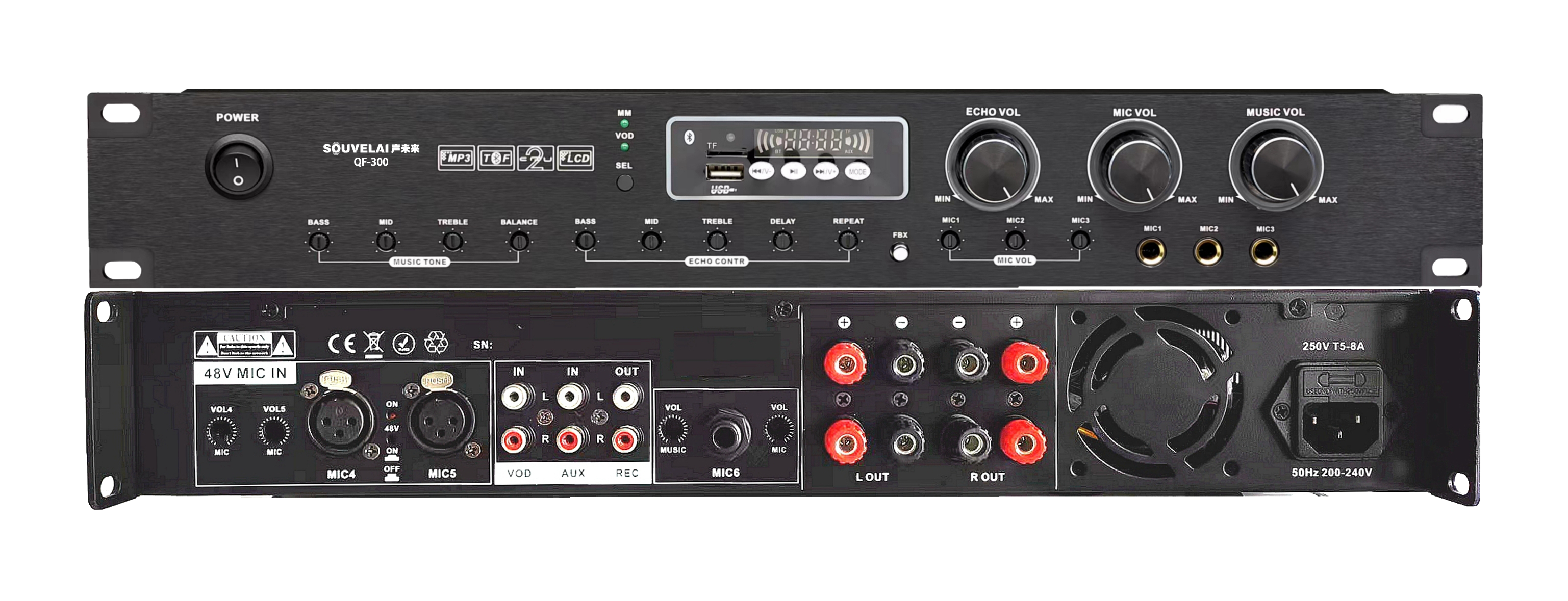 专业合并功放（300W)  QF-300