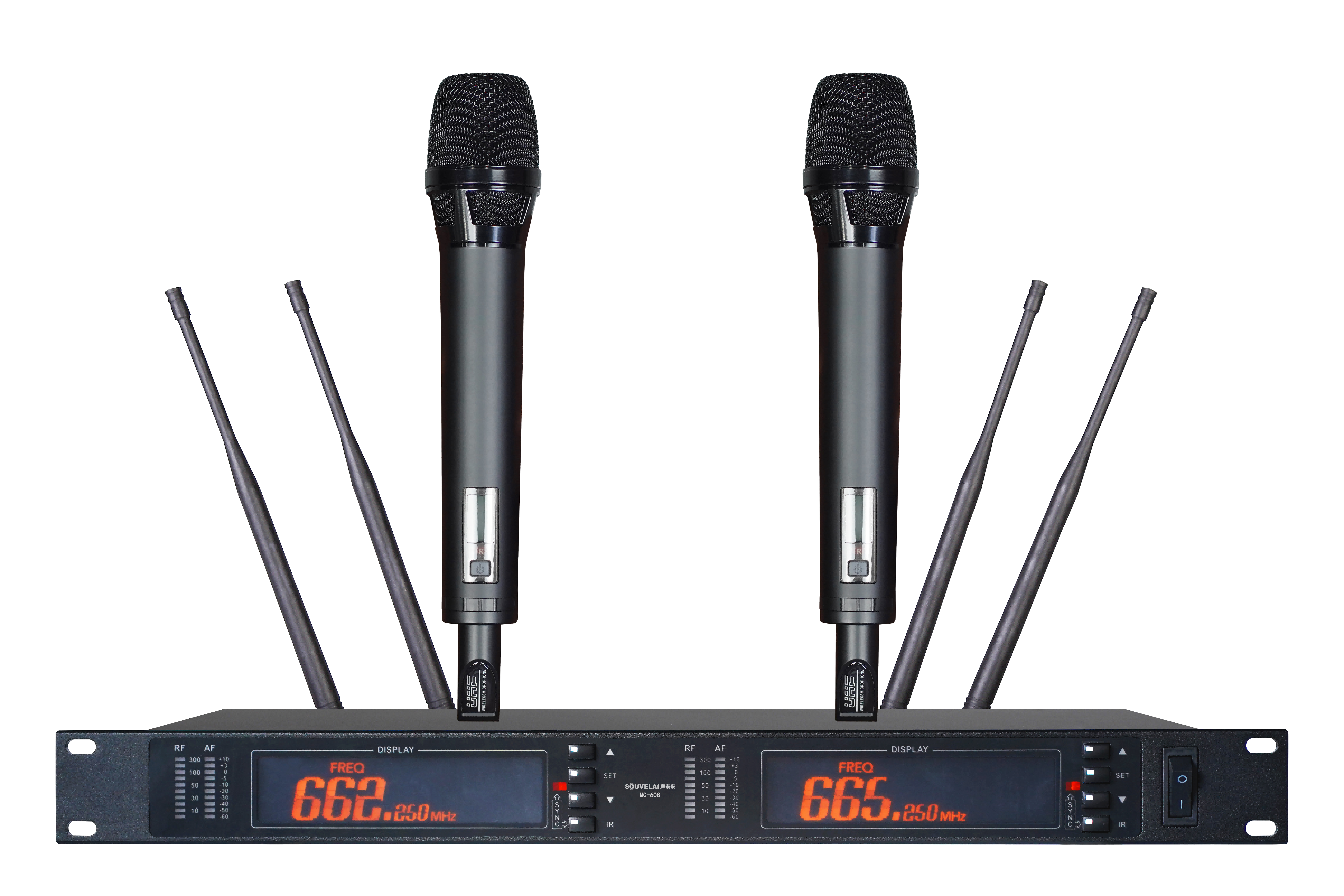 一拖二 真分集无线话筒MG-608